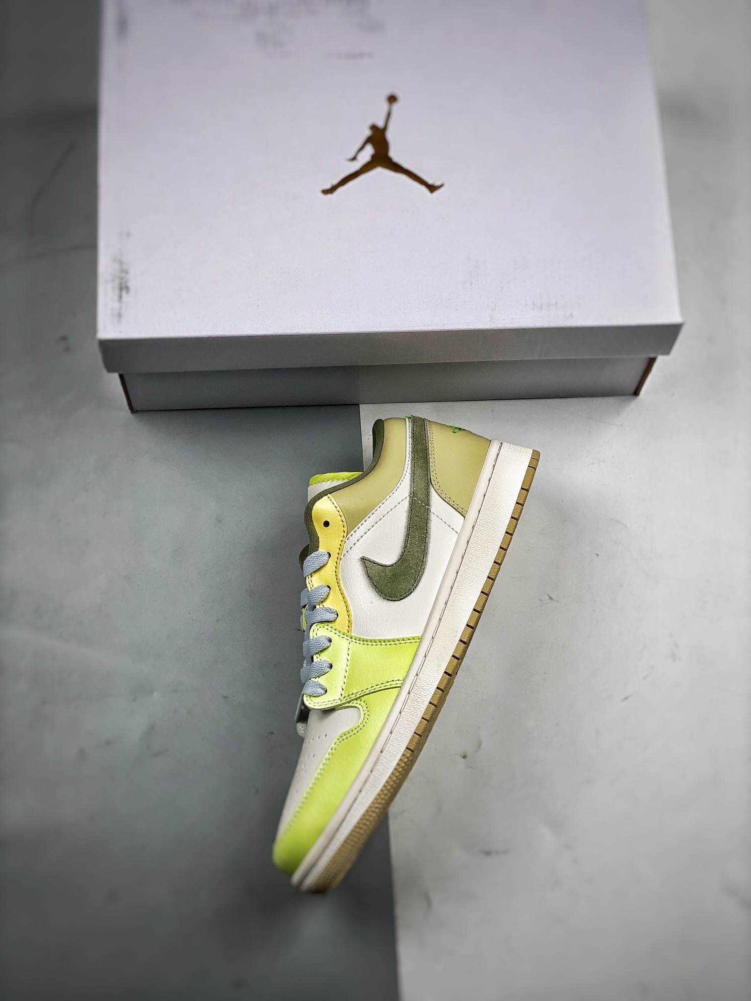 PAirJordan1Low绿白色大厂纯原生产线出品全新开发原鞋比对匹配率98%原楦原纸板开发极致一眼正