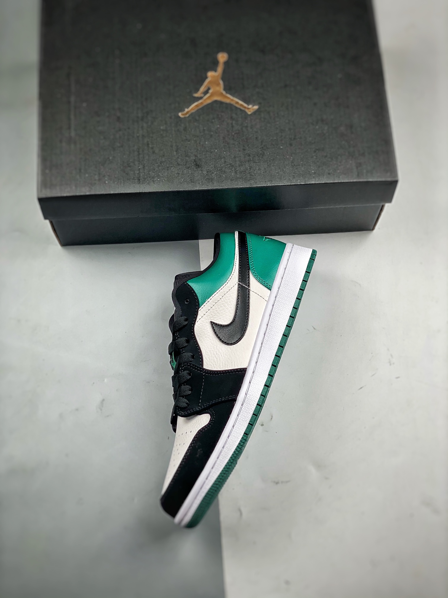 支持放店AirJordan1Low黑绿脚趾大厂纯原生产线出品全新开发原鞋比对匹配率98%原楦原纸板开发极