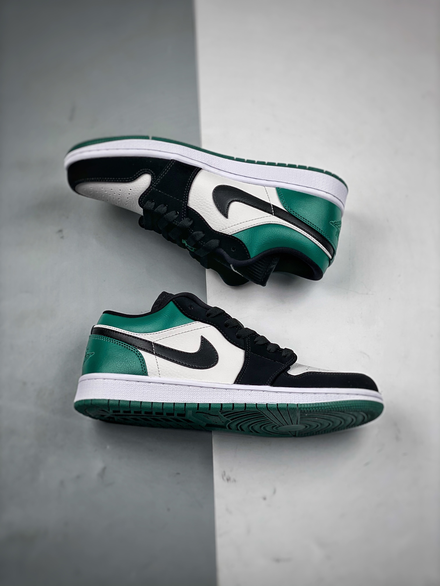 支持放店AirJordan1Low黑绿脚趾大厂纯原生产线出品全新开发原鞋比对匹配率98%原楦原纸板开发极