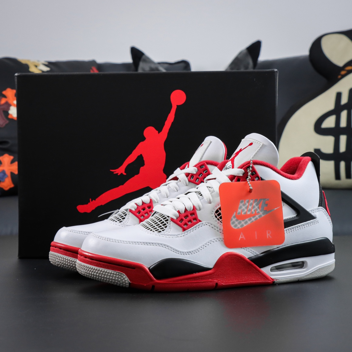 AirJordan4rirered火焰红S2巅峰版本纯原生产线出品S2巅峰纯原最高工艺制作原装原材料组装