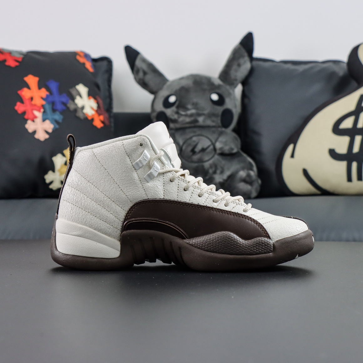 SoleFlyxJordanAirJordan12白黑#原楦原纸板开发原汁原味12代鞋型#进口头层皮料真