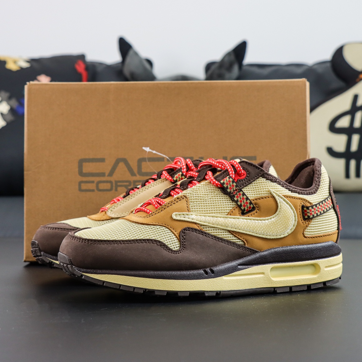 PTravisScottxNKAirMax1baroquebrown小麦色DO9392-200市面唯