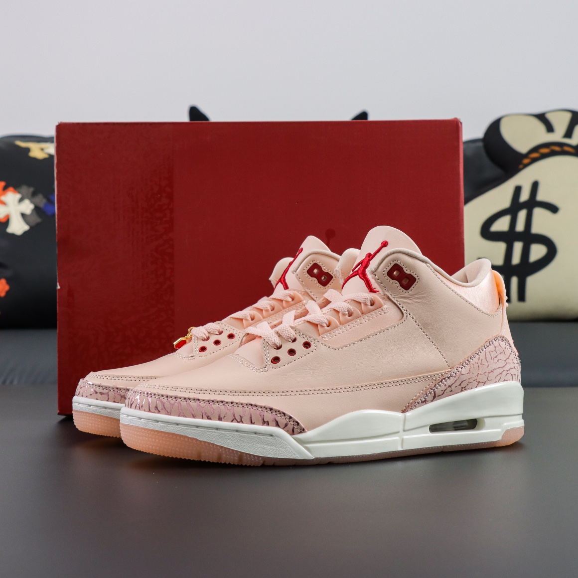 AirJordan3ValentinesDay粉色情人节OG纯原生产线出品#原楦原纸板开发确保原汁原味#