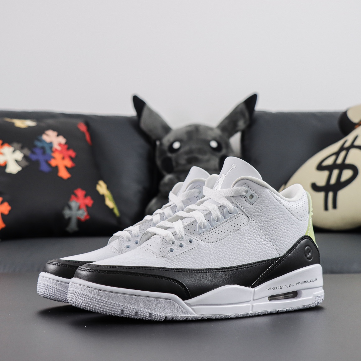 FragmentDesignxAirJordan3SP藤原浩黑白GX纯原生产线出品#原楦原纸板开发确保原