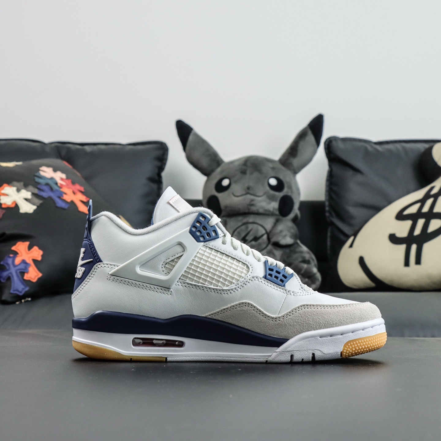Nike SB x Jordan Air Jordan 4 Navy联名款 白蓝 白宝蓝 DR5415