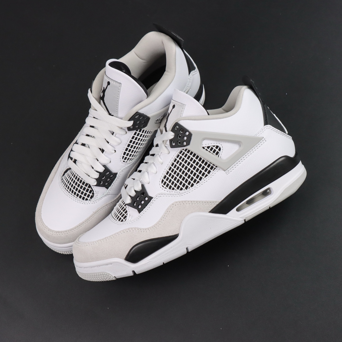
Jordan Air Jordan 4 retro military black  灰白黑 白水泥2.