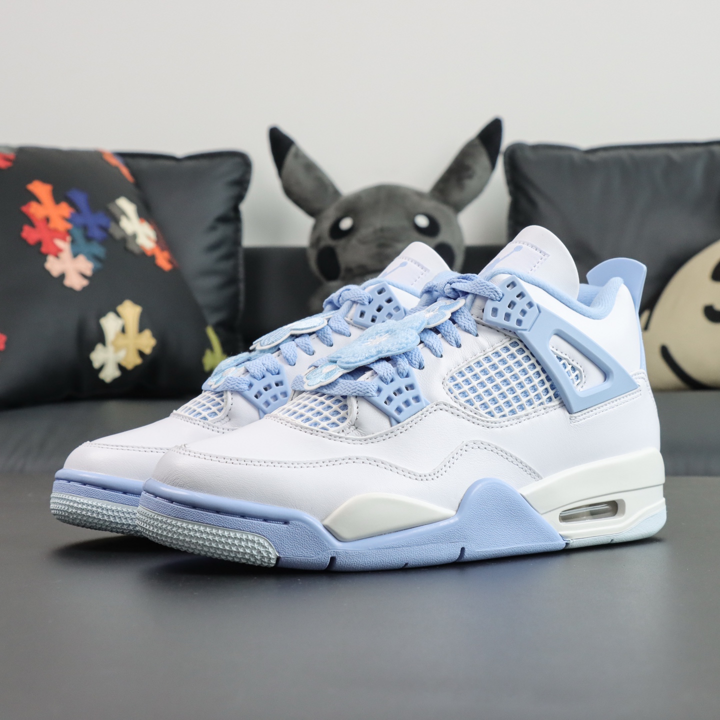 Air Jordan 4 "Aluminum" White & Blue Sneakers, High Quality & Comfortable 1 i1746445979069 854 0 0