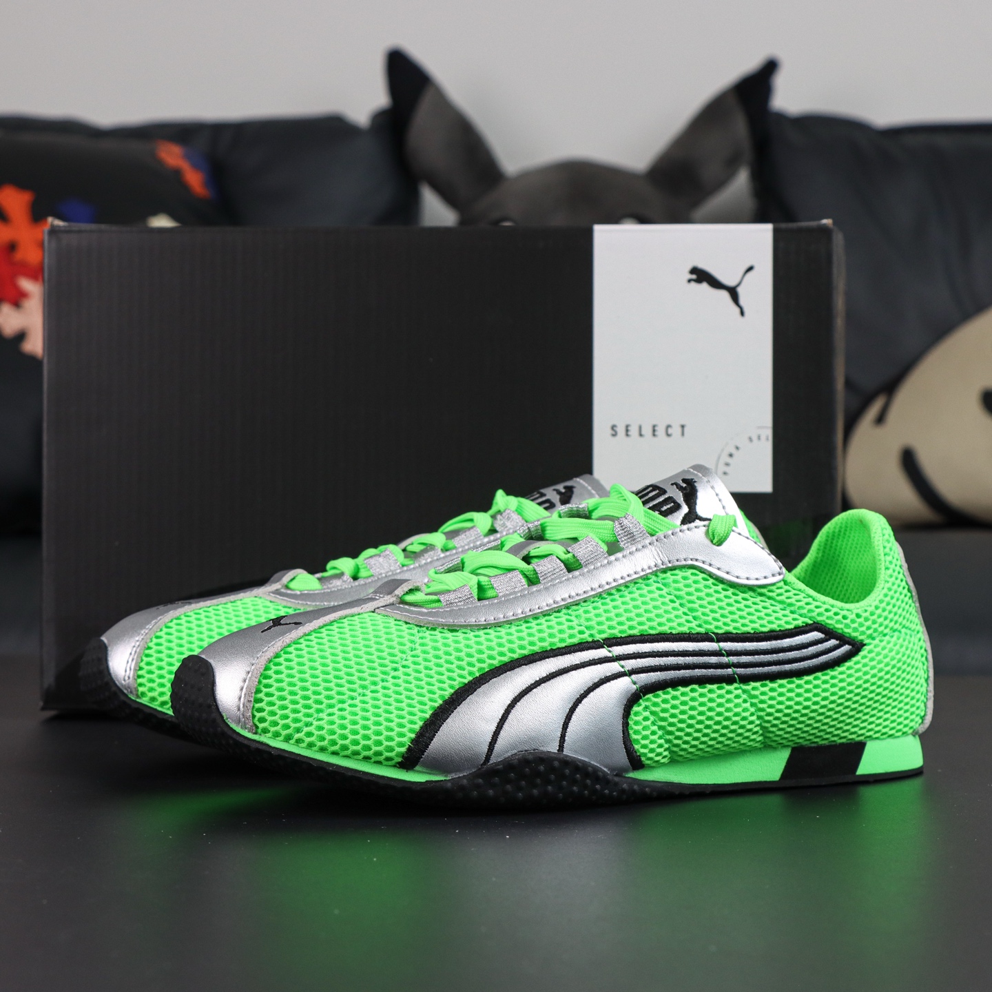 PUMA H-Street Low-Profile Sneakers - Silver & Green, Authentic Design 4 i1753875820696 3484 0 3