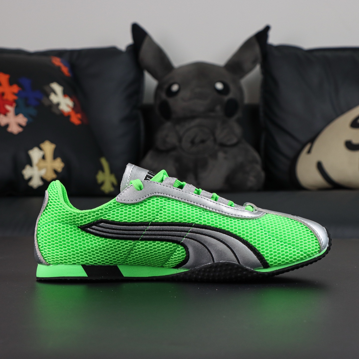 PUMA H-Street Low-Profile Sneakers - Silver & Green, Authentic Design 6 i1753875823398 1440 0 5