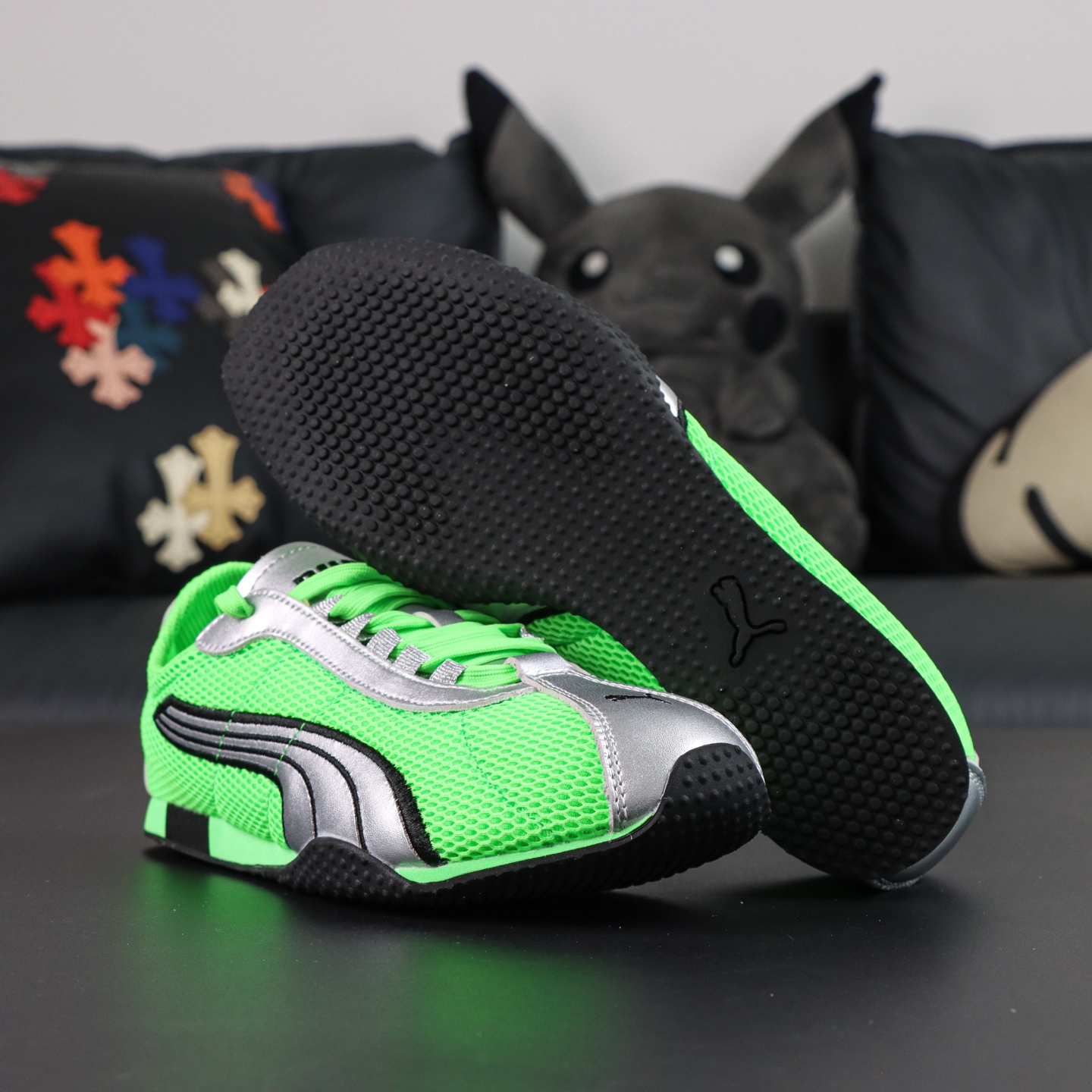 PUMA H-Street Low-Profile Sneakers - Silver & Green, Authentic Design 3 i1753875823438 5790 0 2