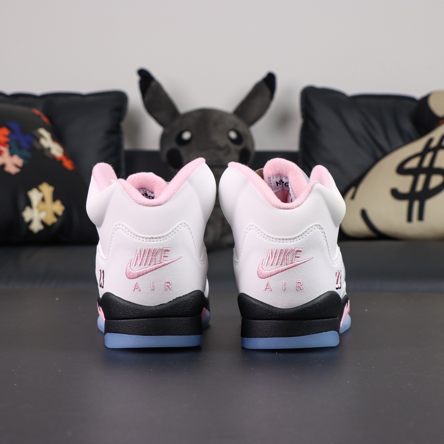 Air Jordan 5 Medium Soft Pink Sneakers White/Pink Authentic Style 3 i1754049201208 6163 0 1