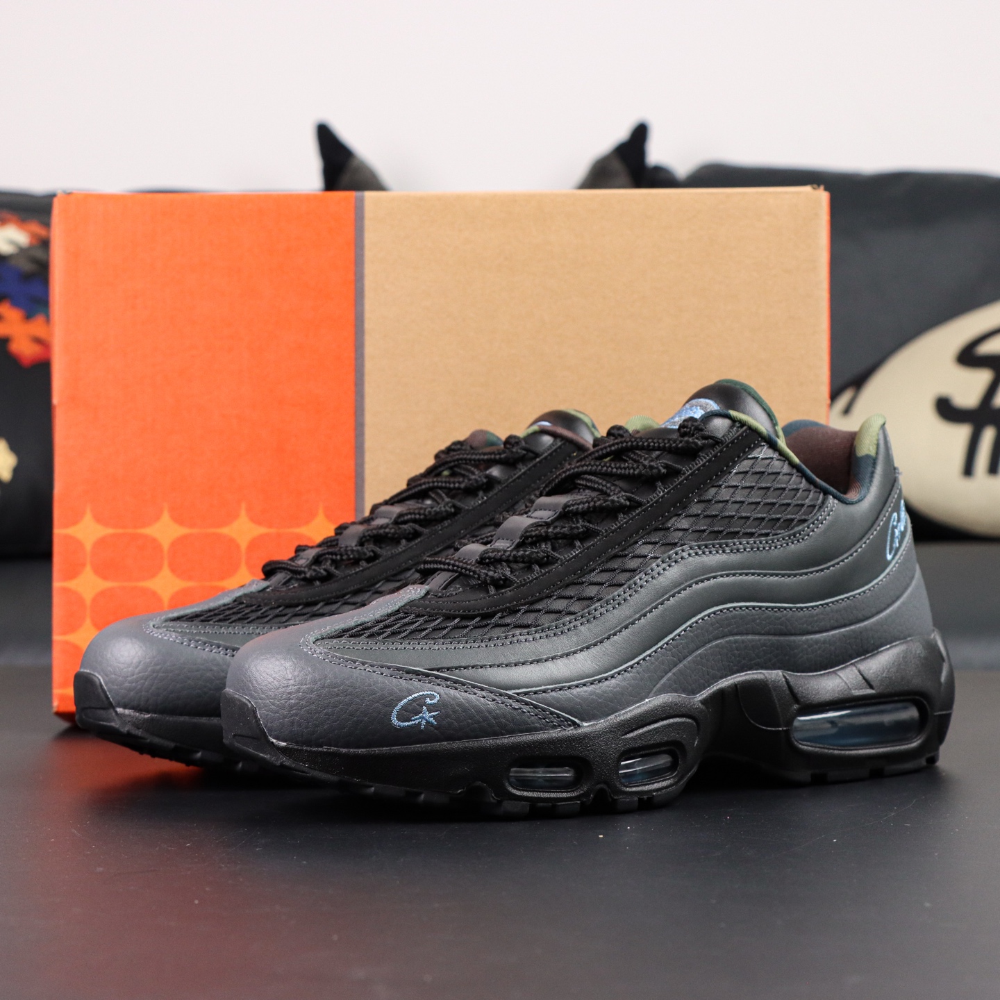 Corteiz x Nike Air Max 95: Cushioned Running Shoes - Black/Blue 5 i1755346404331 5748 0 3