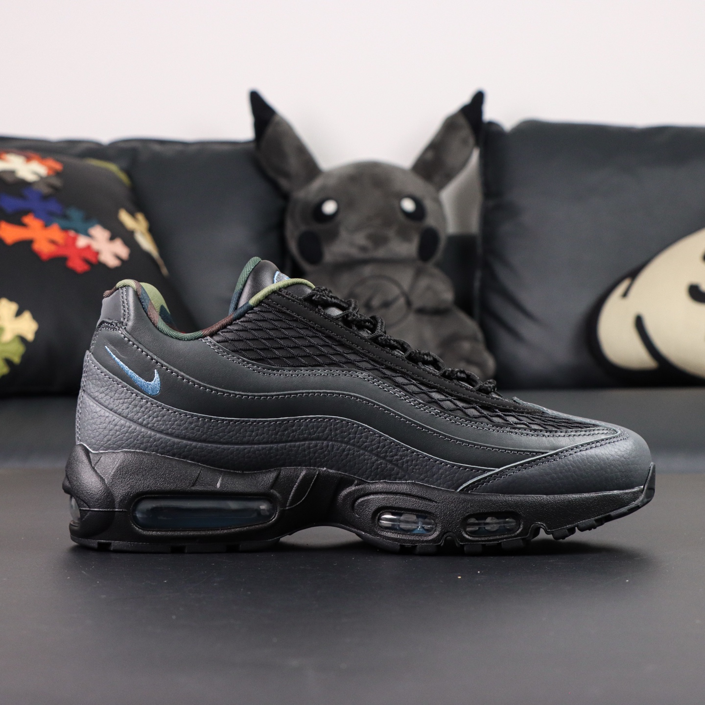 Corteiz x Nike Air Max 95: Cushioned Running Shoes - Black/Blue 7 i1755346405296 6604 0 5