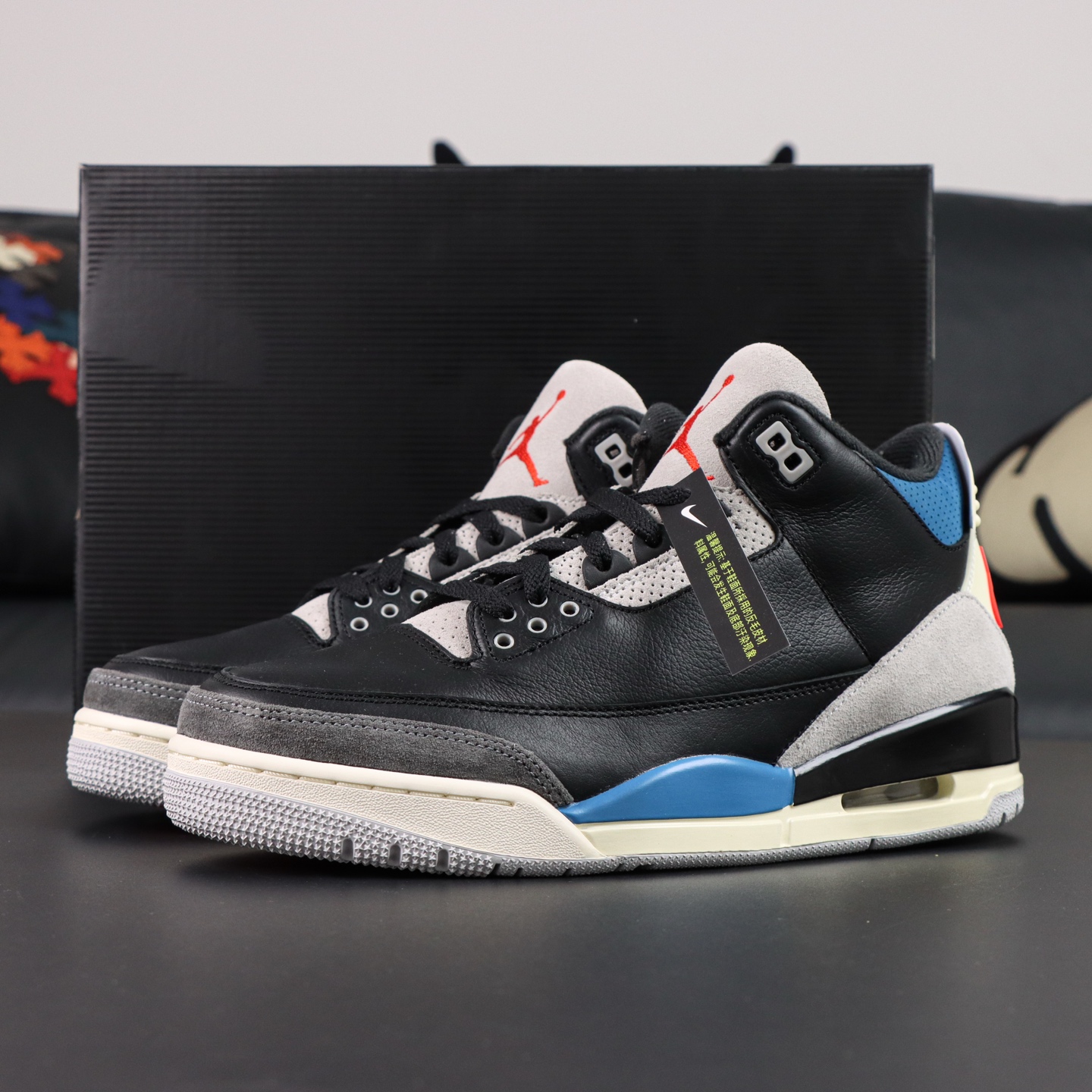 Jordan Air Jordan 3 Retro "Rare Air" Black Grey Red Sneakers 4 i1755522500707 4590 0 3
