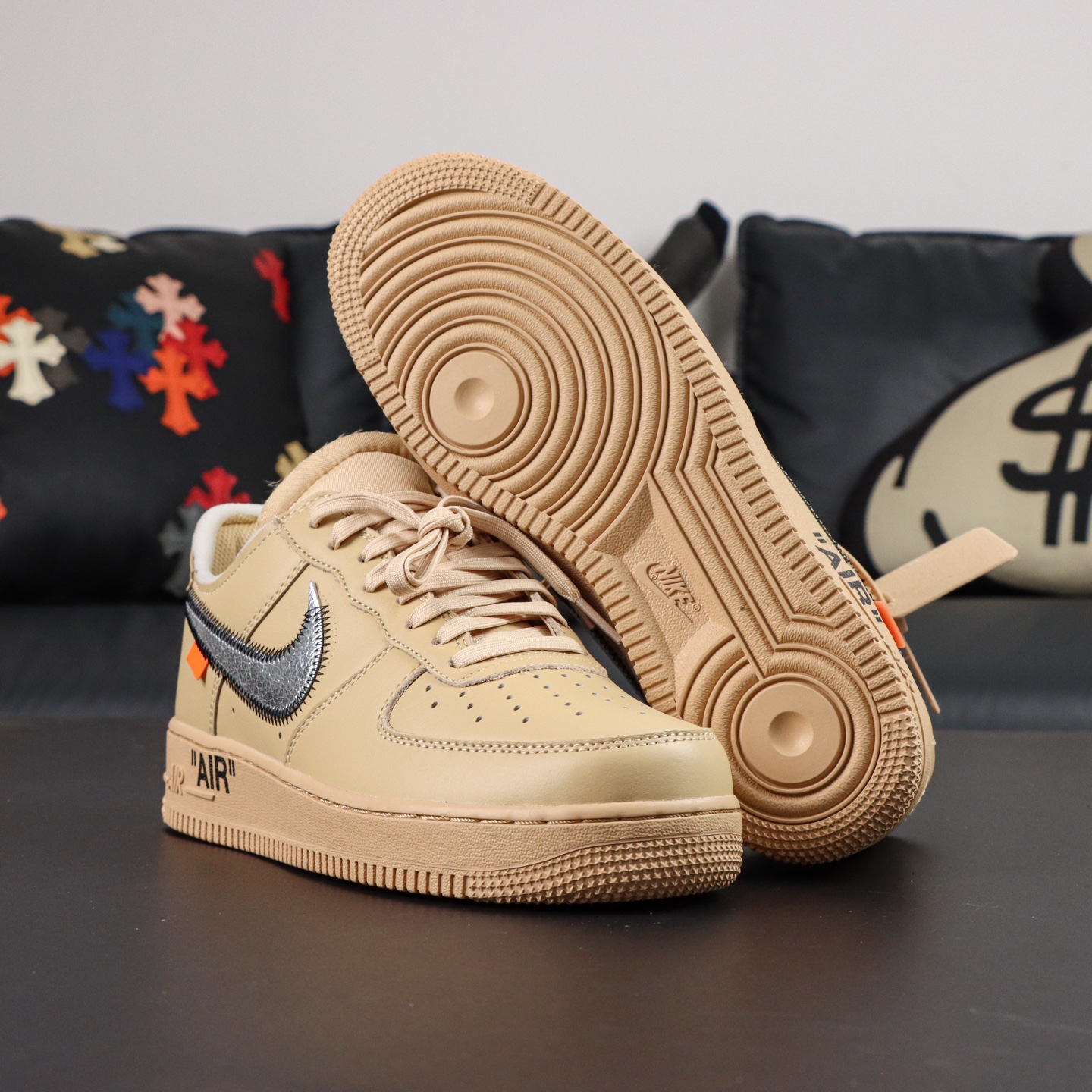 Off-White x Nike Air Force 1 'Art Gallery' Gold Sneakers - Limited Edition 4 i1756815328703 1578 0 2