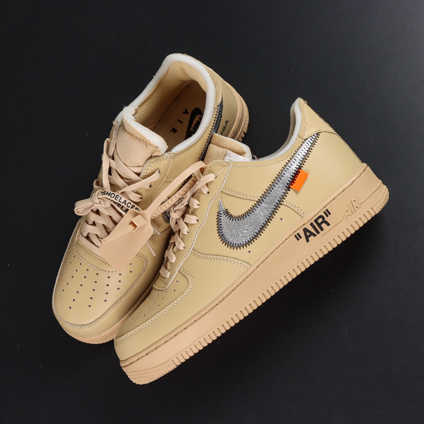 Off-White x Nike Air Force 1 'Art Gallery' Gold Sneakers - Limited Edition 10 i1756815330585 8022 0 8
