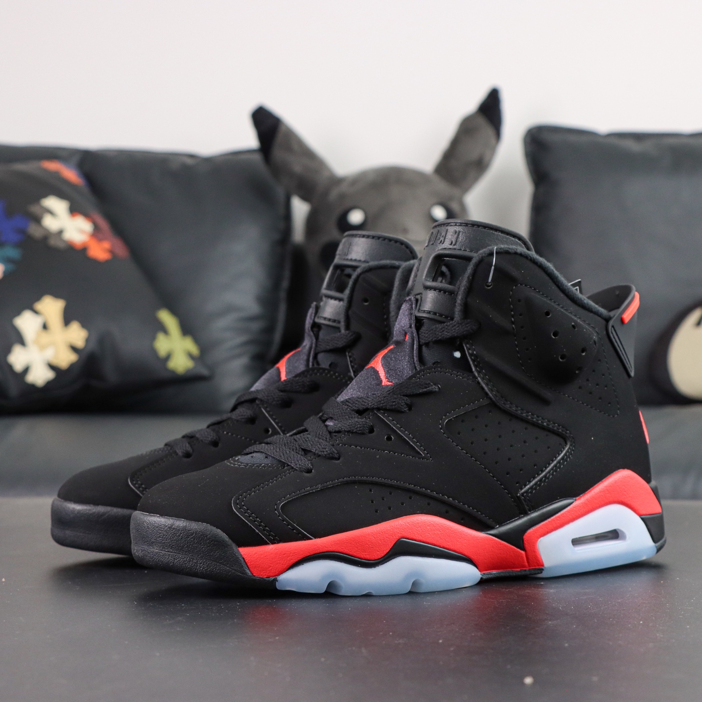 支持代发 Air Jordan 6 “Reverse Infrared” 黑红 红外线 OG纯原生产线出品 耗时半年巨作 全套原纸板楦头开发 确保原汁原味 完美呈现六代版型 一比一鞋头弧度高度鞋身弧度 数据细节工艺流程均保持一致 定制优质皮料 正确TPU鞋舌锁扣 最新原厂底模 大底卡色咬花完美 货号:CT8529-001