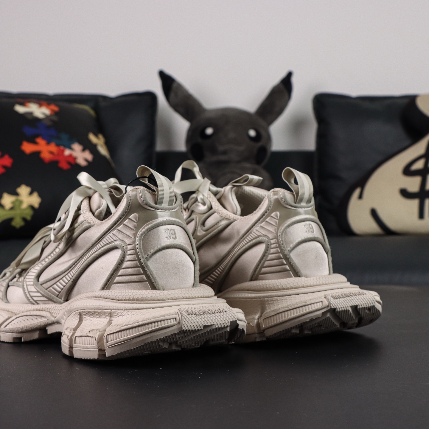 Balenciaga巴黎世家 3XL 磨损效果 圆头厚底系带老爹鞋S2纯原生产线出品 网面轻便型老爹鞋在