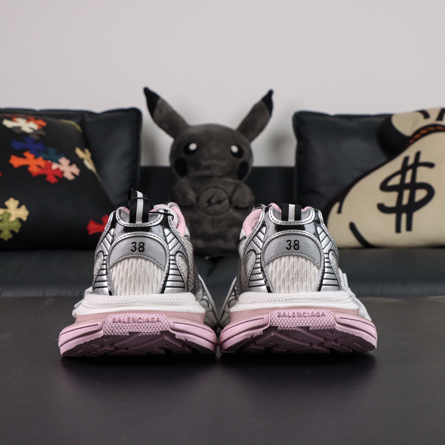 Balenciaga巴黎世家 3XL 磨损效果 圆头厚底系带老爹鞋S2纯原生产线出品 网面轻便型老爹鞋在