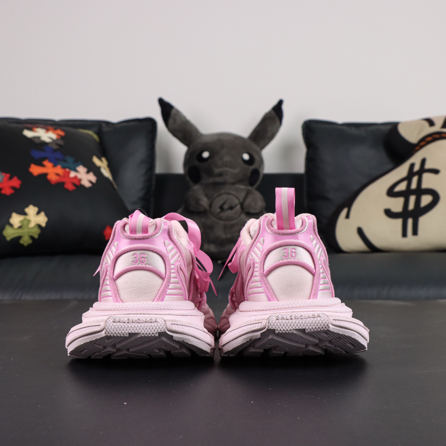 Balenciaga巴黎世家 3XL 磨损效果 圆头厚底系带老爹鞋S2纯原生产线出品 网面轻便型老爹鞋在