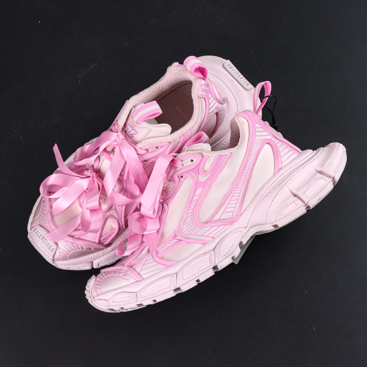 Balenciaga巴黎世家 3XL 磨损效果 圆头厚底系带老爹鞋S2纯原生产线出品 网面轻便型老爹鞋在