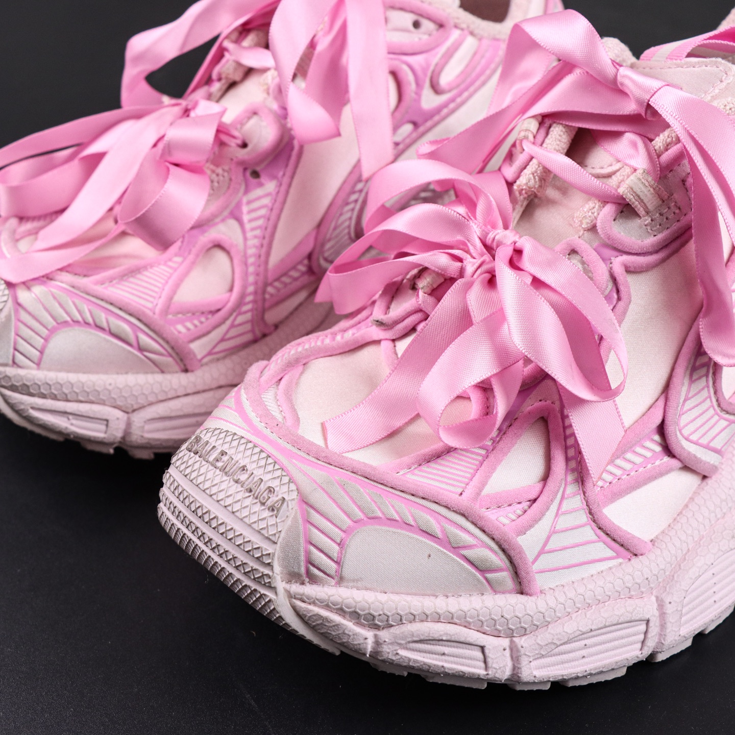 Balenciaga巴黎世家 3XL 磨损效果 圆头厚底系带老爹鞋S2纯原生产线出品 网面轻便型老爹鞋在