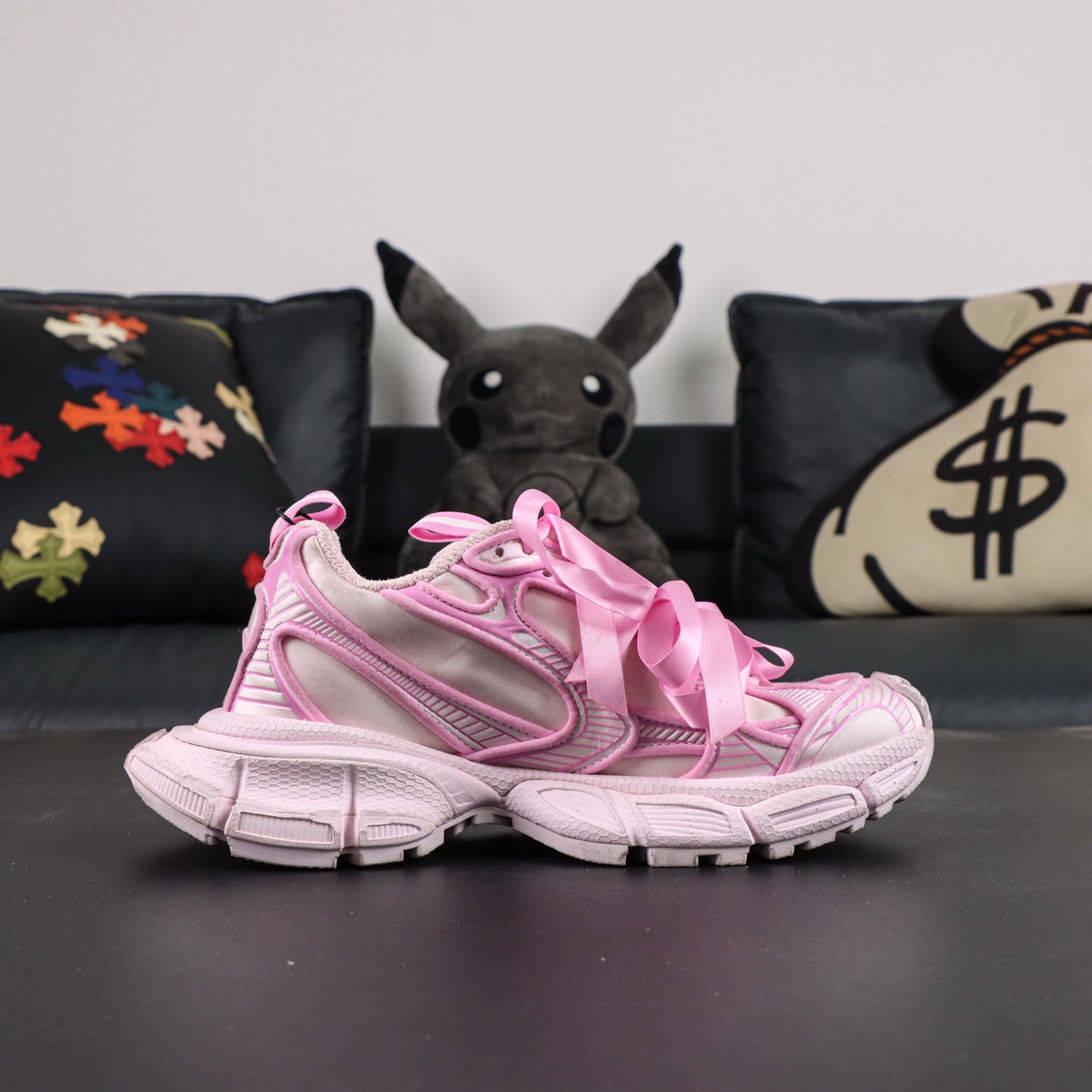 Balenciaga巴黎世家 3XL 磨损效果 圆头厚底系带老爹鞋S2纯原生产线出品 网面轻便型老爹鞋在