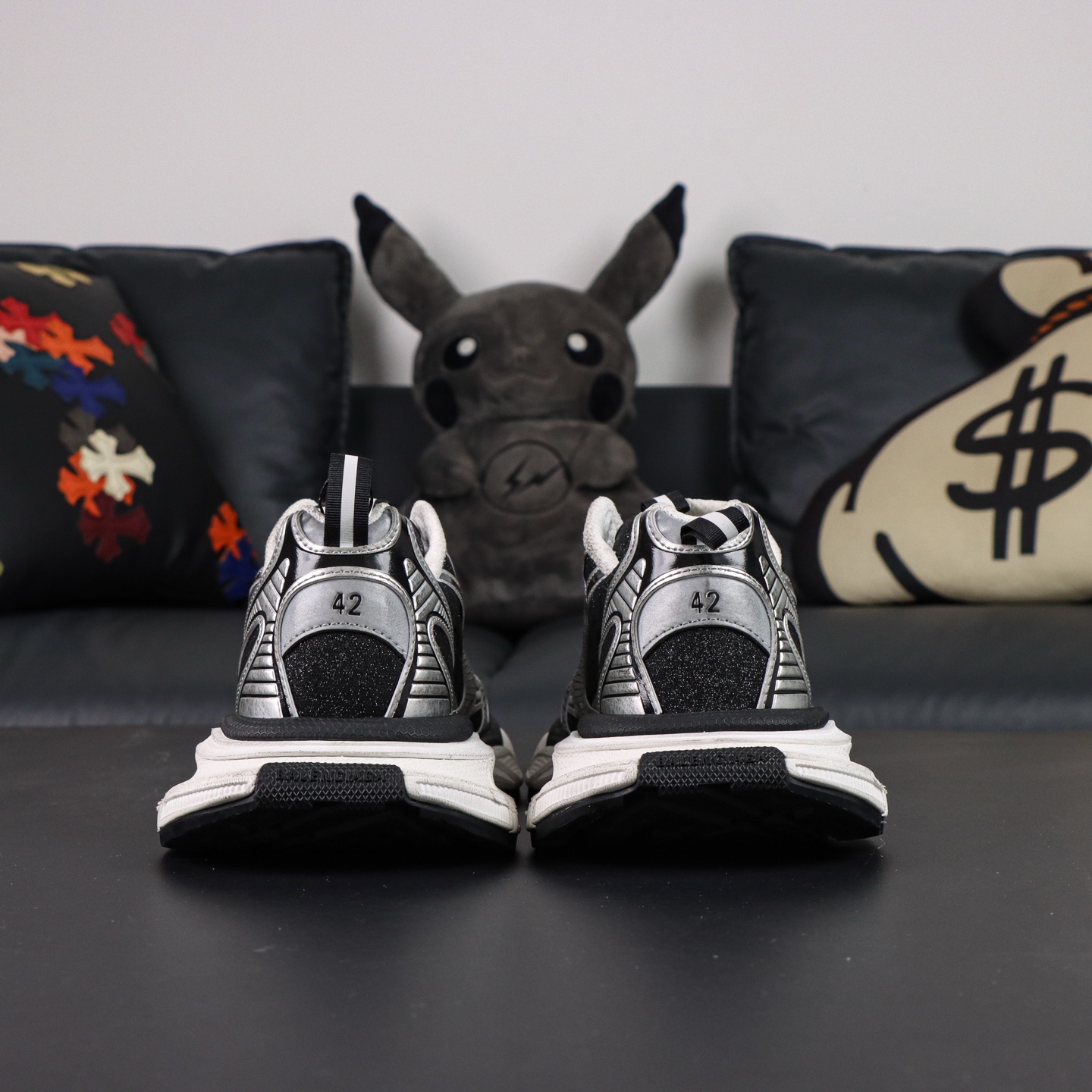 Balenciaga巴黎世家 3XL 磨损效果 圆头厚底系带老爹鞋S2纯原生产线出品 网面轻便型老爹鞋在