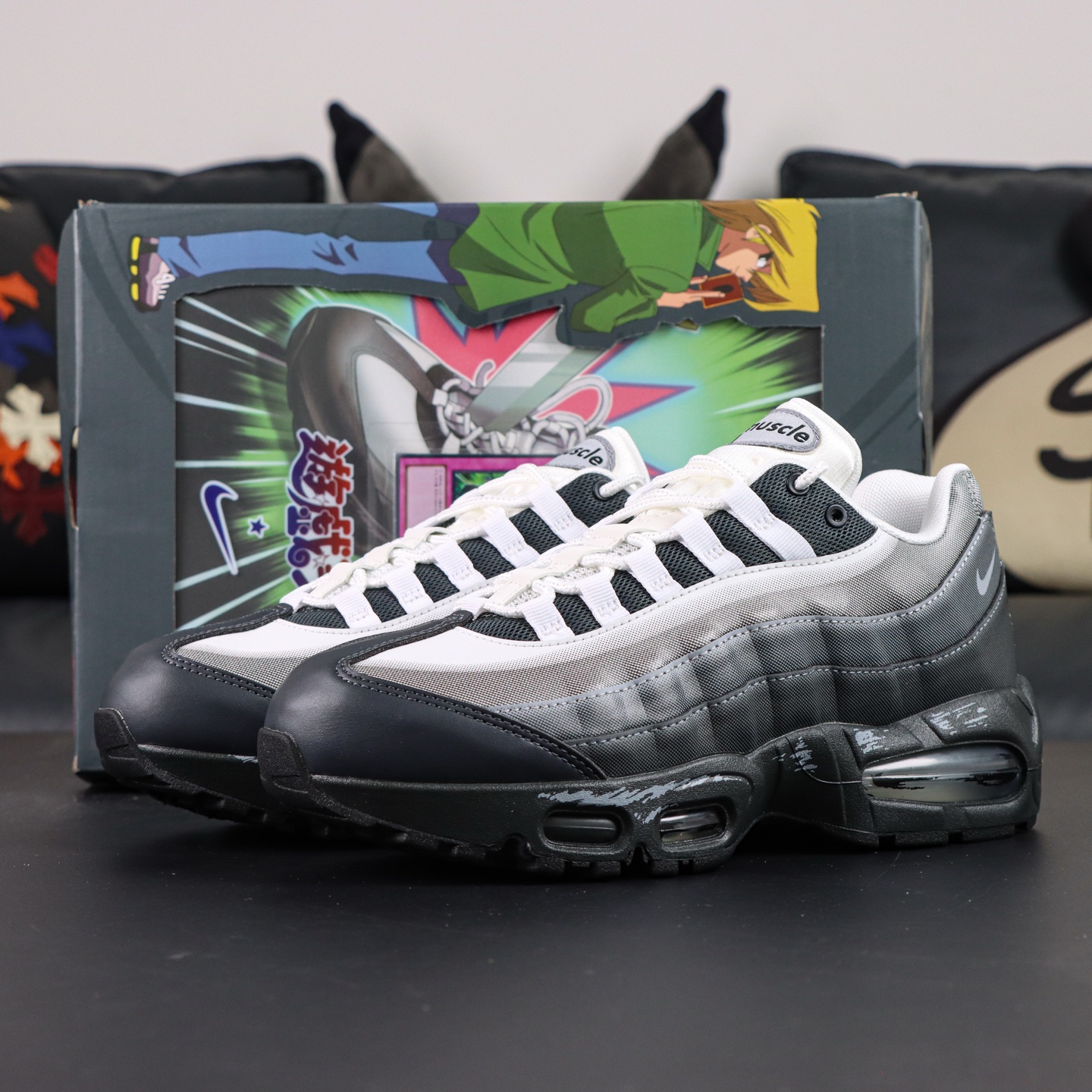 Yu-Gi-Oh! x Nike Air Muscle 95 游戏王联名 灰色GX纯原生产线出品Air 