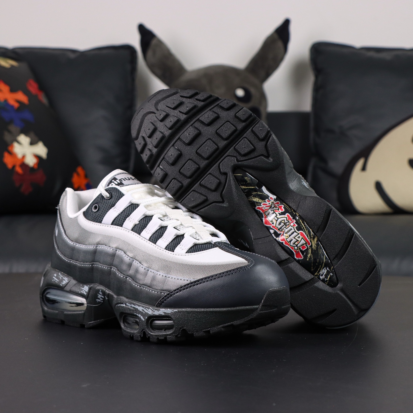 Yu-Gi-Oh! x Nike Air Muscle 95 游戏王联名 灰色GX纯原生产线出品Air 