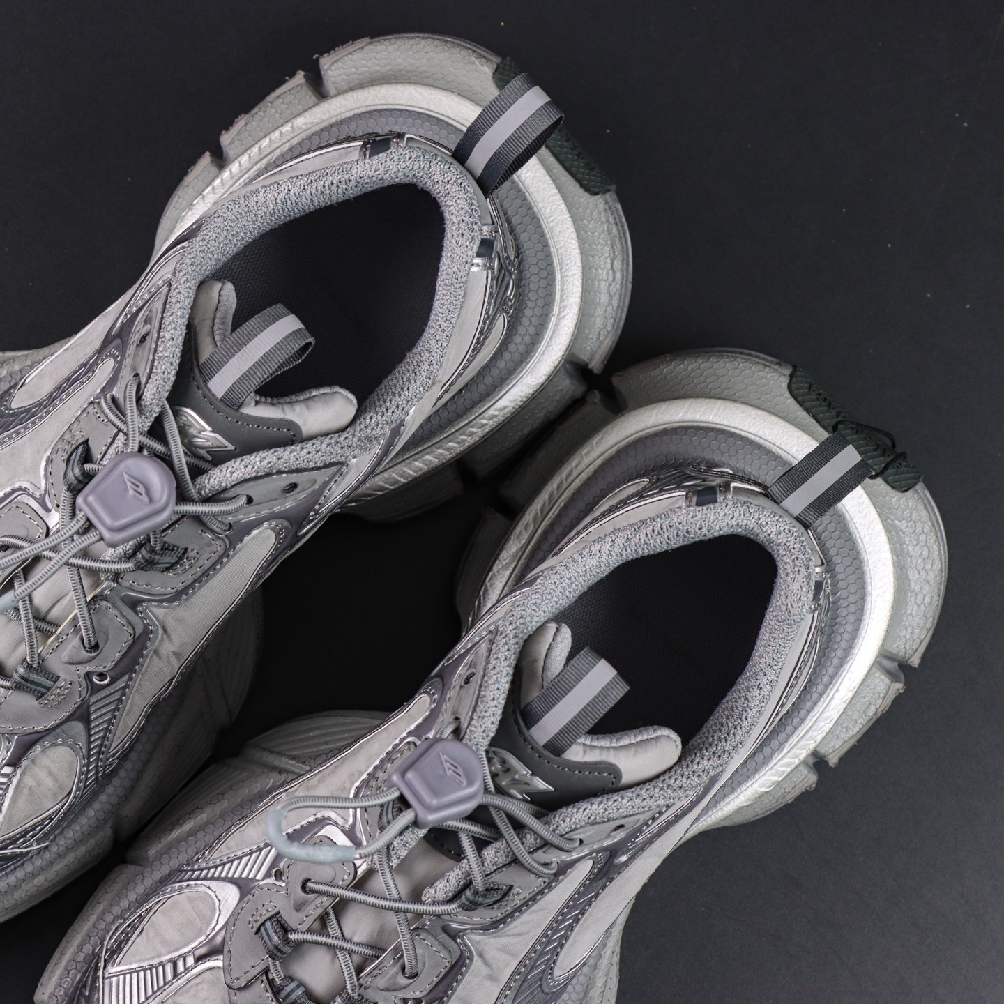 Balenciaga巴黎世家 3XL 磨损效果 圆头厚底系带老爹鞋S2纯原生产线出品 网面轻便型老爹鞋在