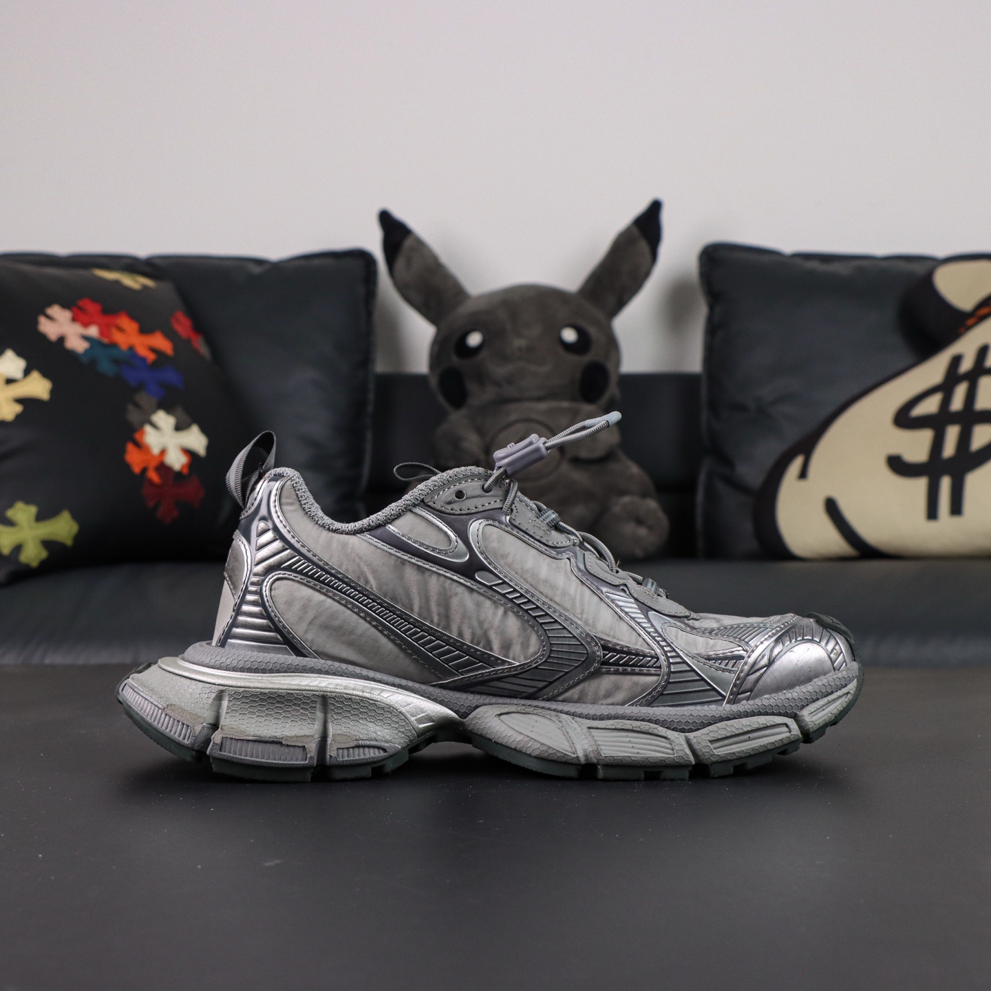 Balenciaga巴黎世家 3XL 磨损效果 圆头厚底系带老爹鞋S2纯原生产线出品 网面轻便型老爹鞋在