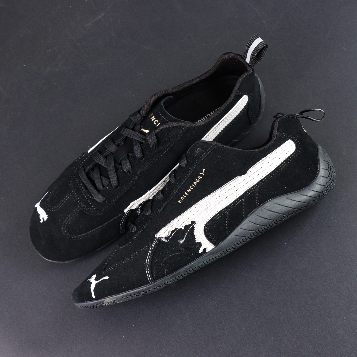 PUMA x Balenciaga巴黎世家 Speedcat 系列 薄底鞋德训鞋赛车鞋 黑色S2纯原生产