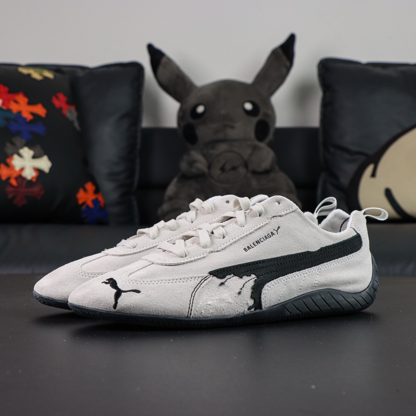 PUMA x Balenciaga巴黎世家 Speedcat 系列 薄底鞋德训鞋赛车鞋 黑色S2纯原生产
