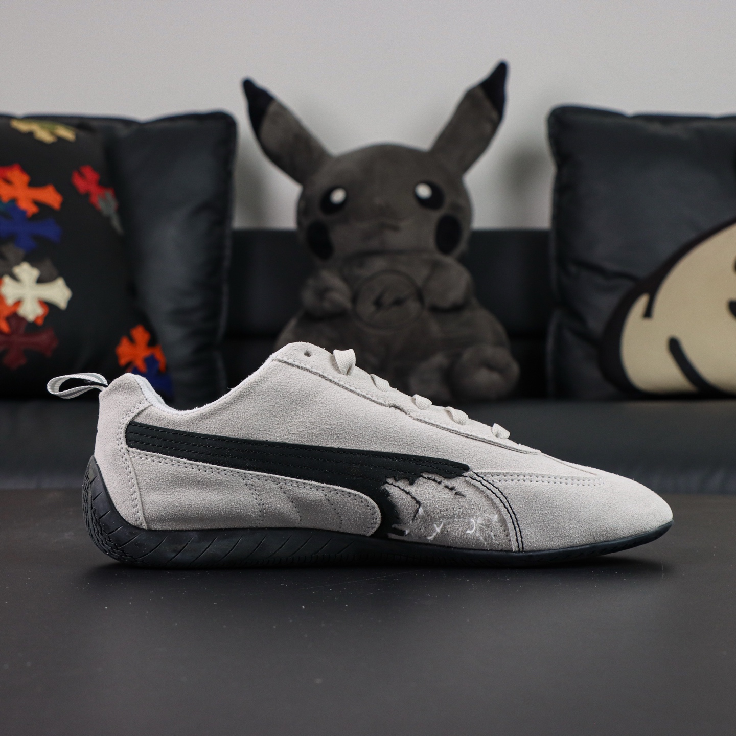 PUMA x Balenciaga巴黎世家 Speedcat 系列 薄底鞋德训鞋赛车鞋 黑色S2纯原生产