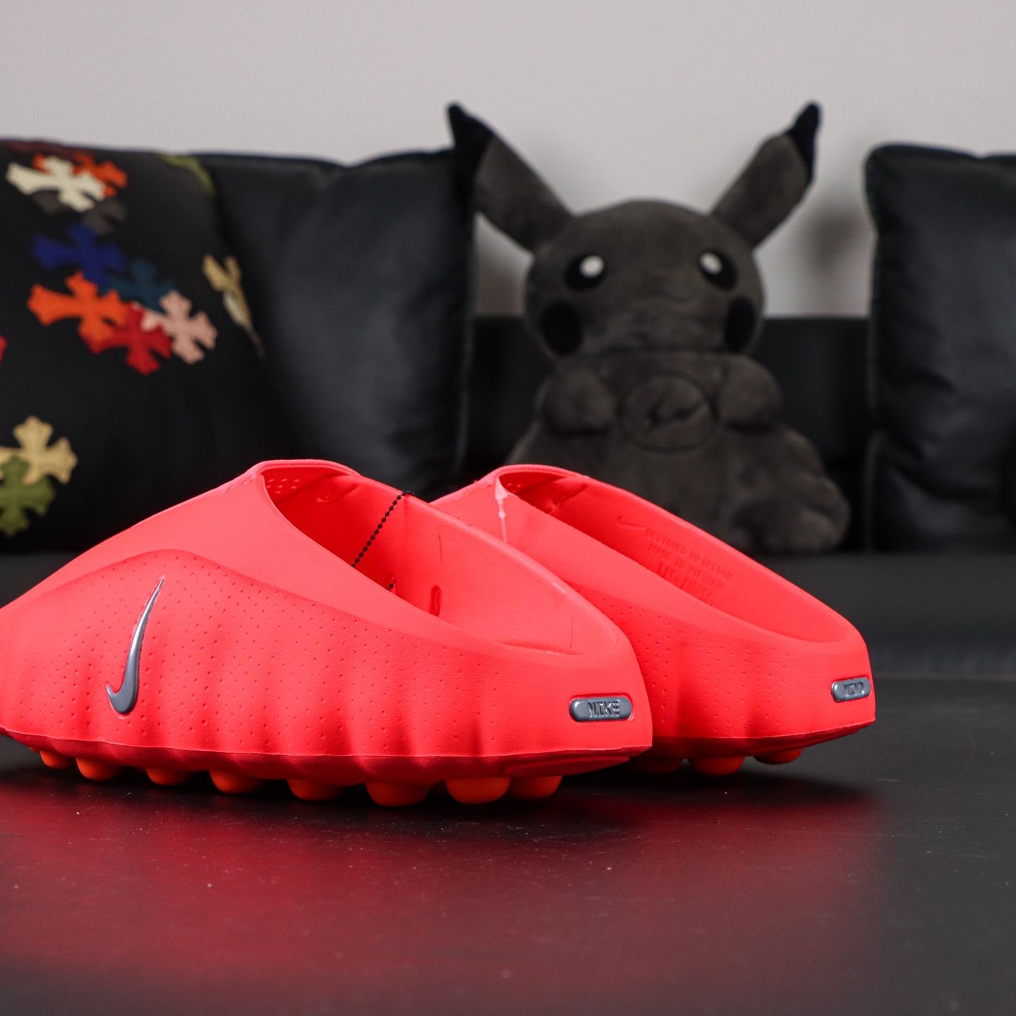 Nike Mind 001 黑科技足底按摩舒适柔软包头拖鞋 红色S2纯原生产线出品该系列首作 Mind 
