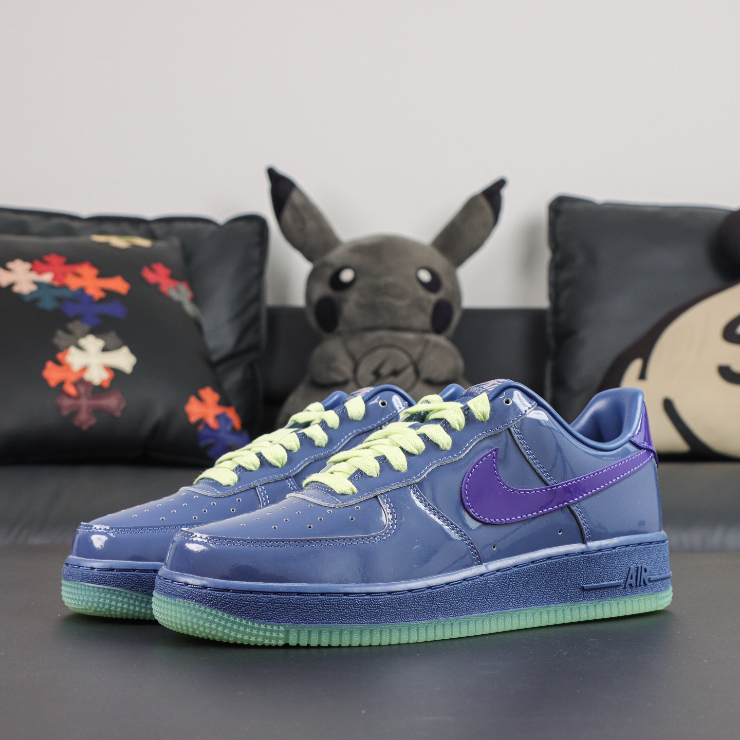 NK AIR Force 1 Low 空军一号漆皮 蓝色 SF半纯原生产线出品 独家全新2026档案数据 原厂Sades