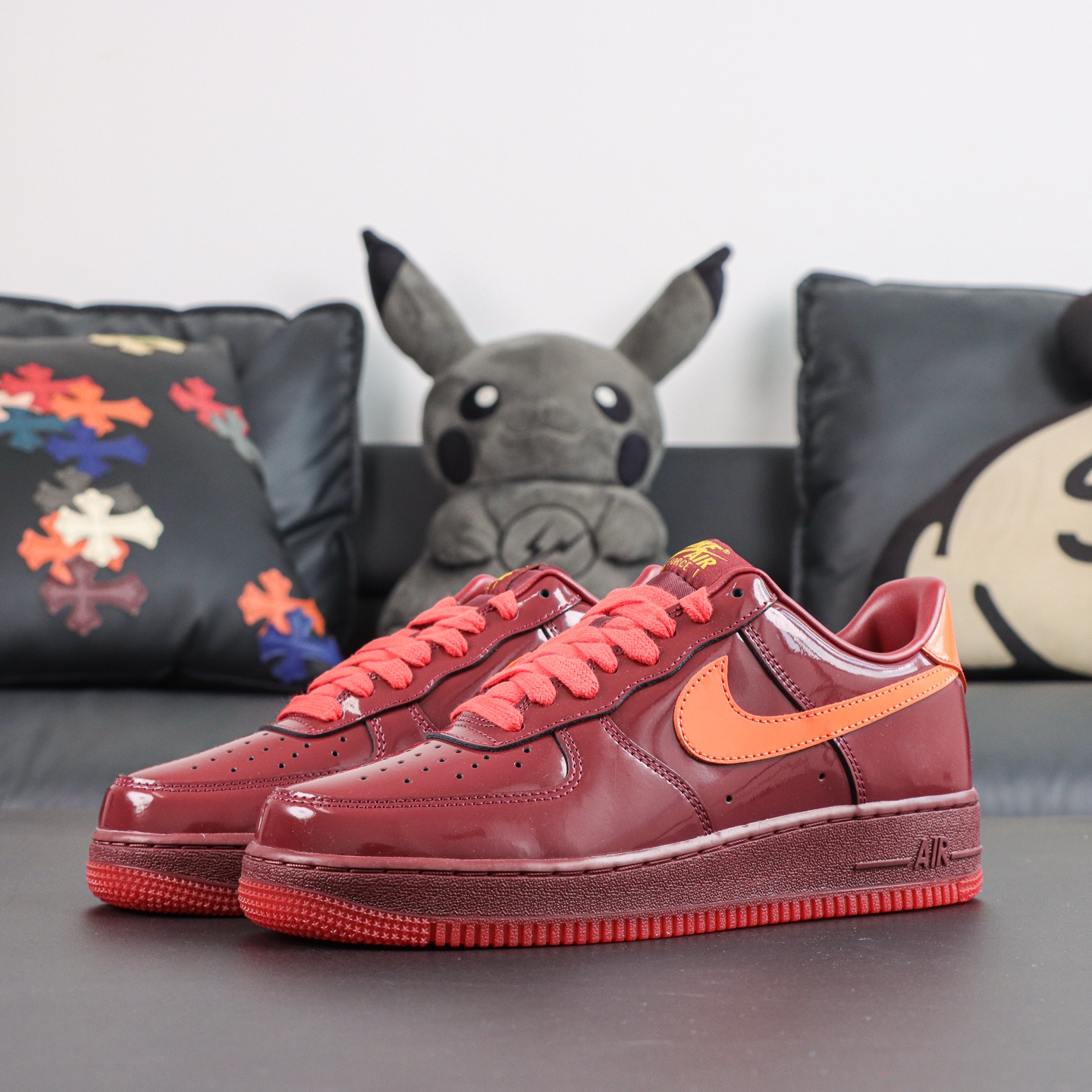 NK AIR Force 1 Low 空军一号漆皮 酒红  SF半纯原生产线出品 独家全新2026档案数据 原厂Sade