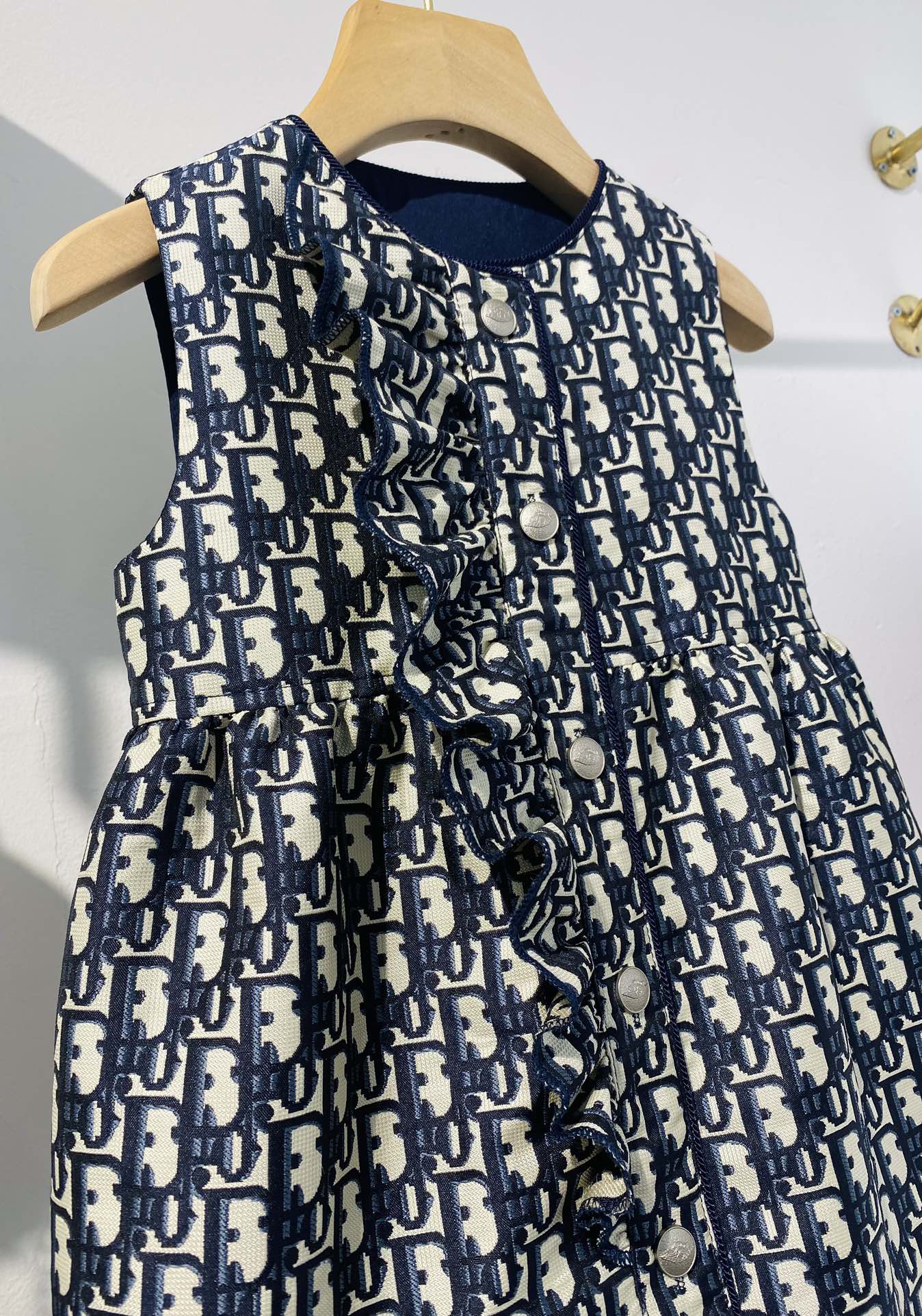 Girls' Laser Cut Denim Dress - Spring Fashion, High-Quality, Blue, Sizes 100-150 4 i1721978517 1355 4