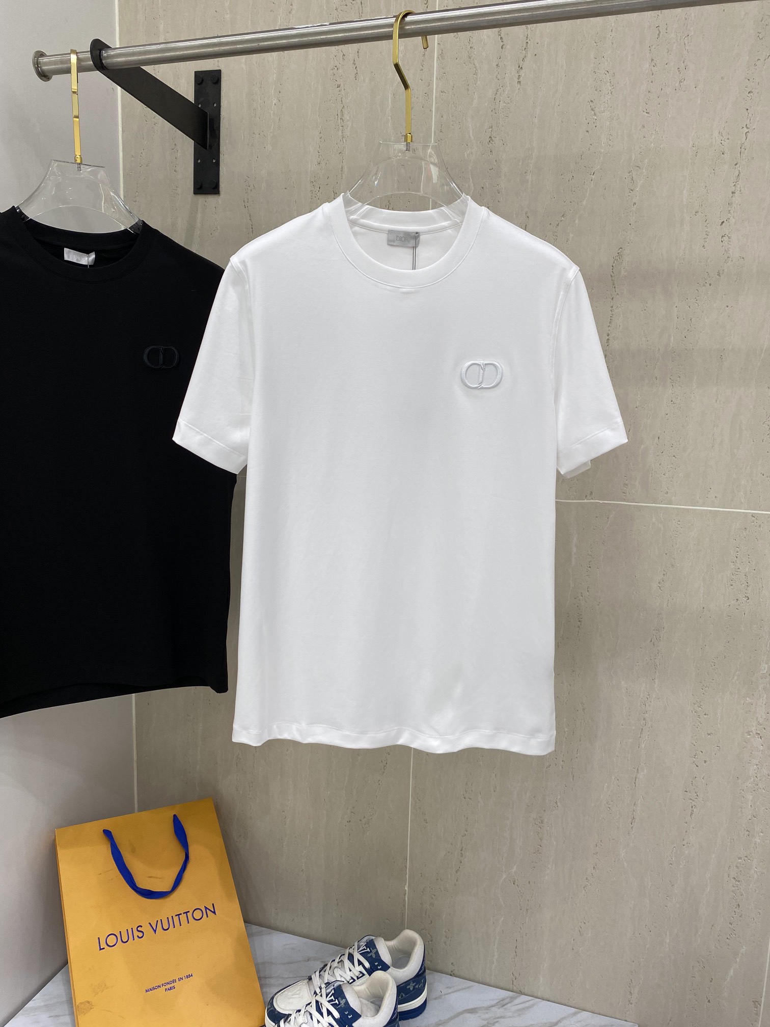 Dior Clothing T-Shirt Unisex Cotton Short Sleeve