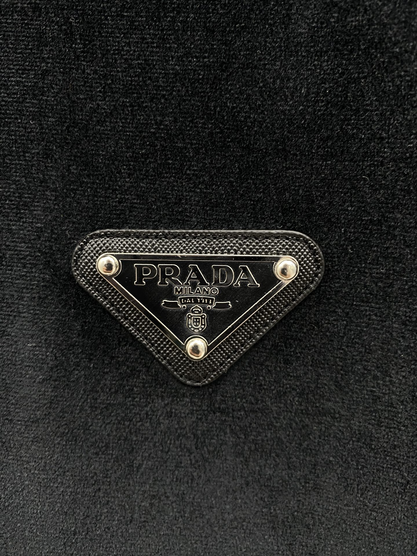 普拉达 25SS丝绒丹宁横须贺夹克●正品35500购入开发●7*7斜纹植绒布●人丝里布●定制1：1链子●