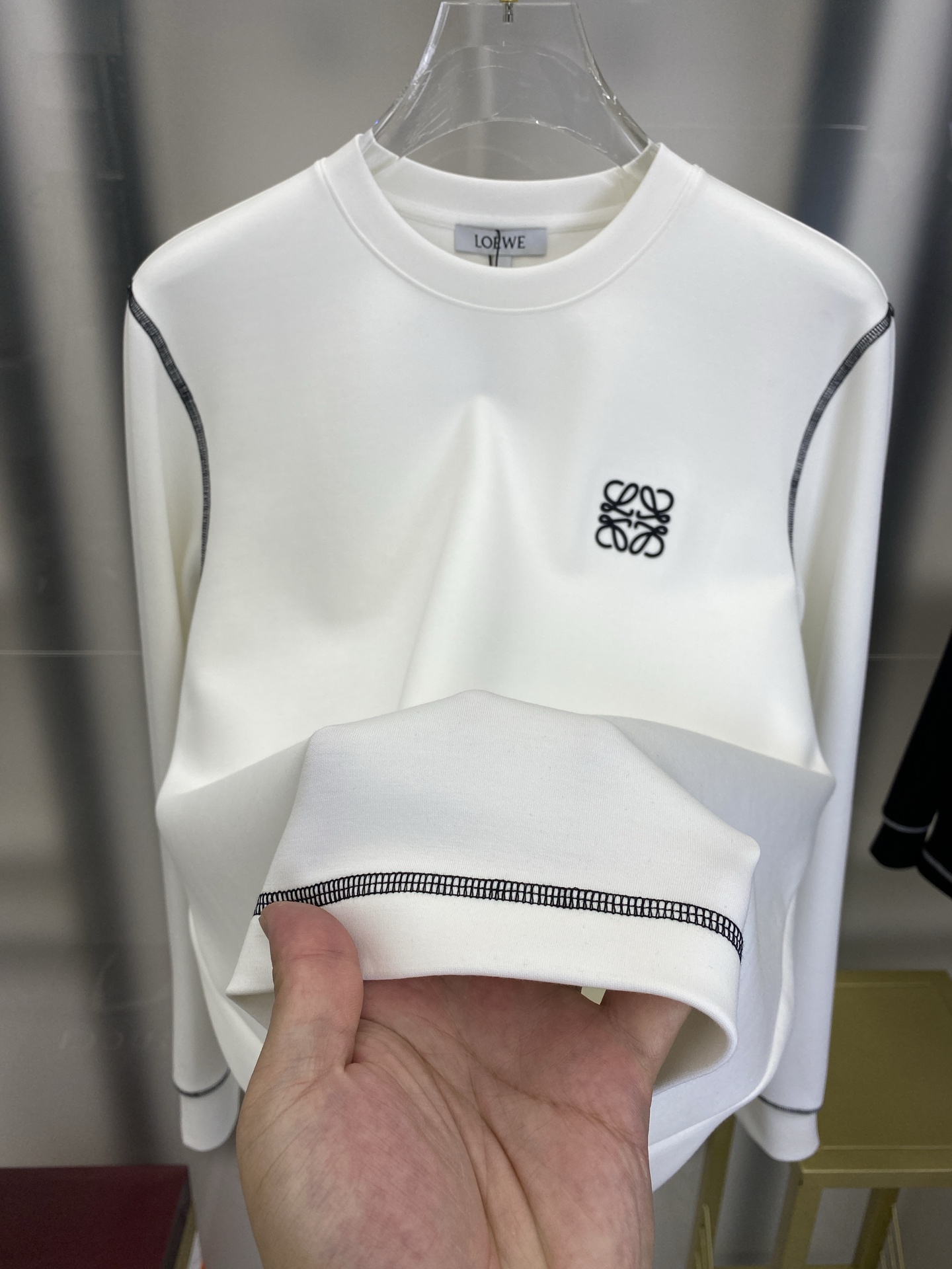 罗意威  2025秋冬专柜新款 时尚休闲打底衫长袖T恤，精选进口高密度双面拉架棉面料，精致原版logo打