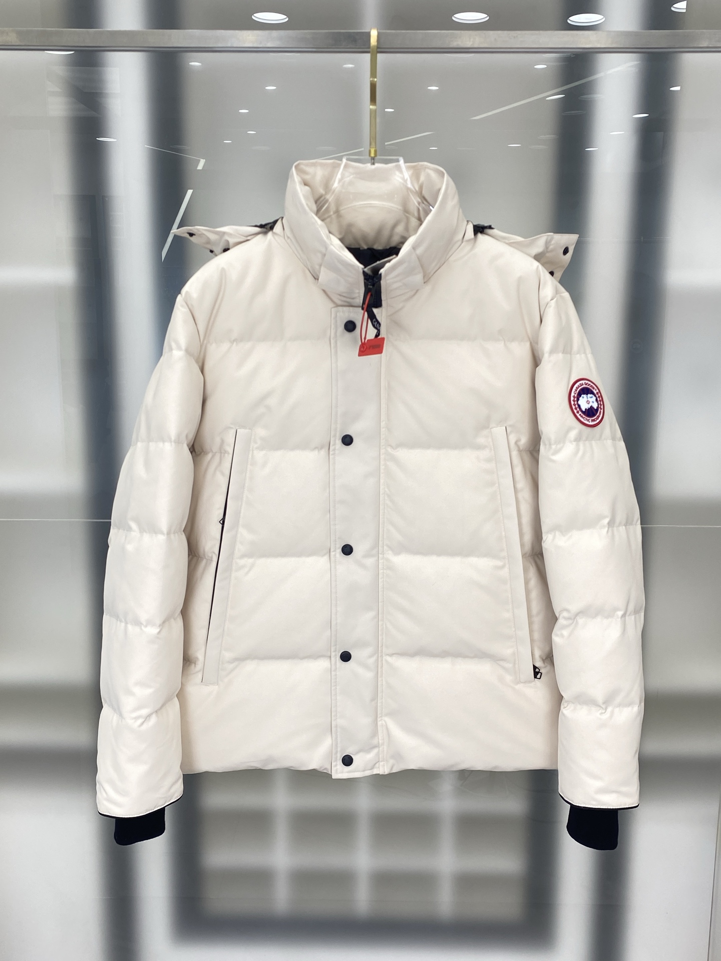 Canada Goose Cream Stand Collar Puffer Jacket