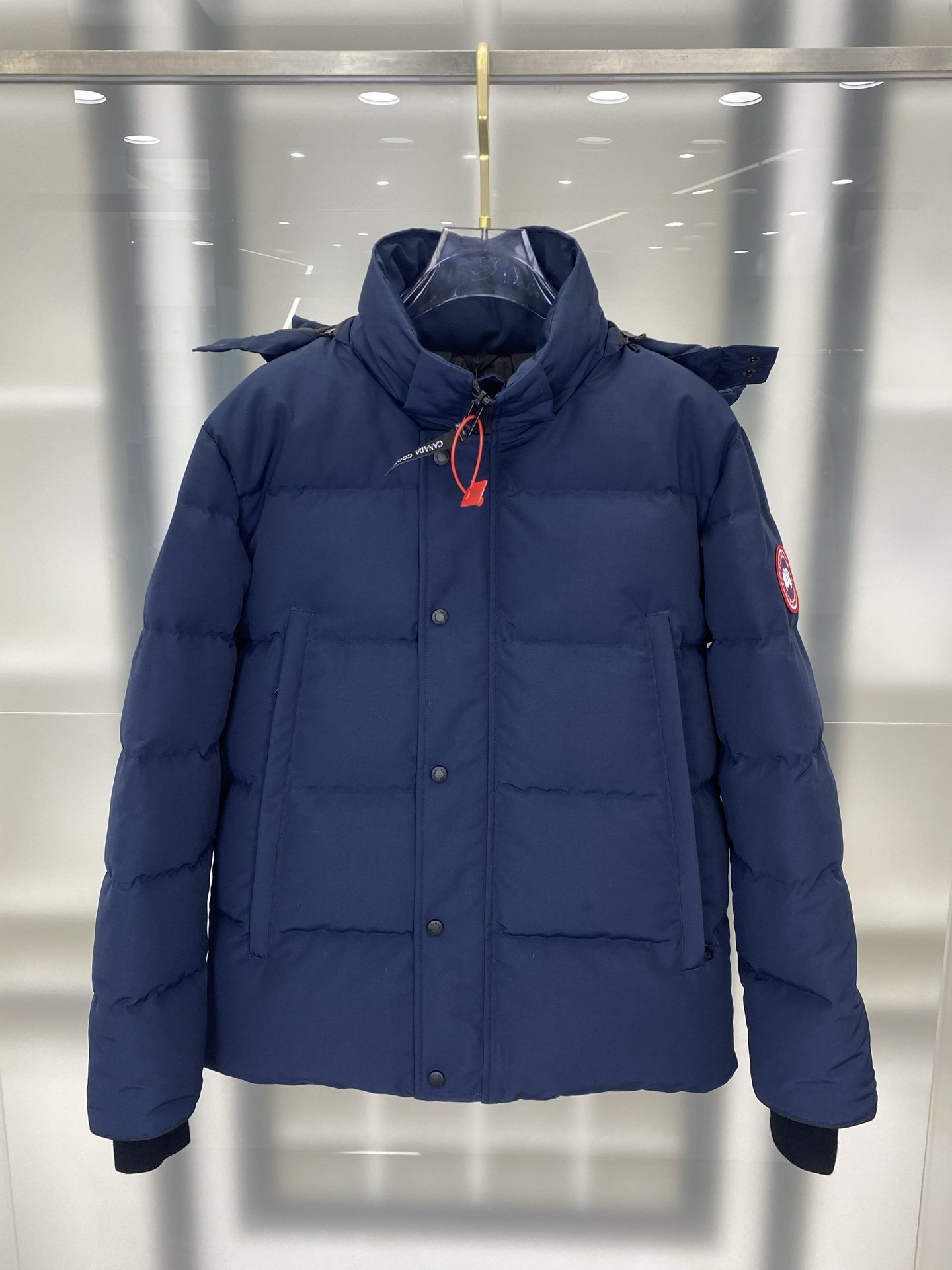 Canada Goose Blue Stand Collar Puffer Jacket