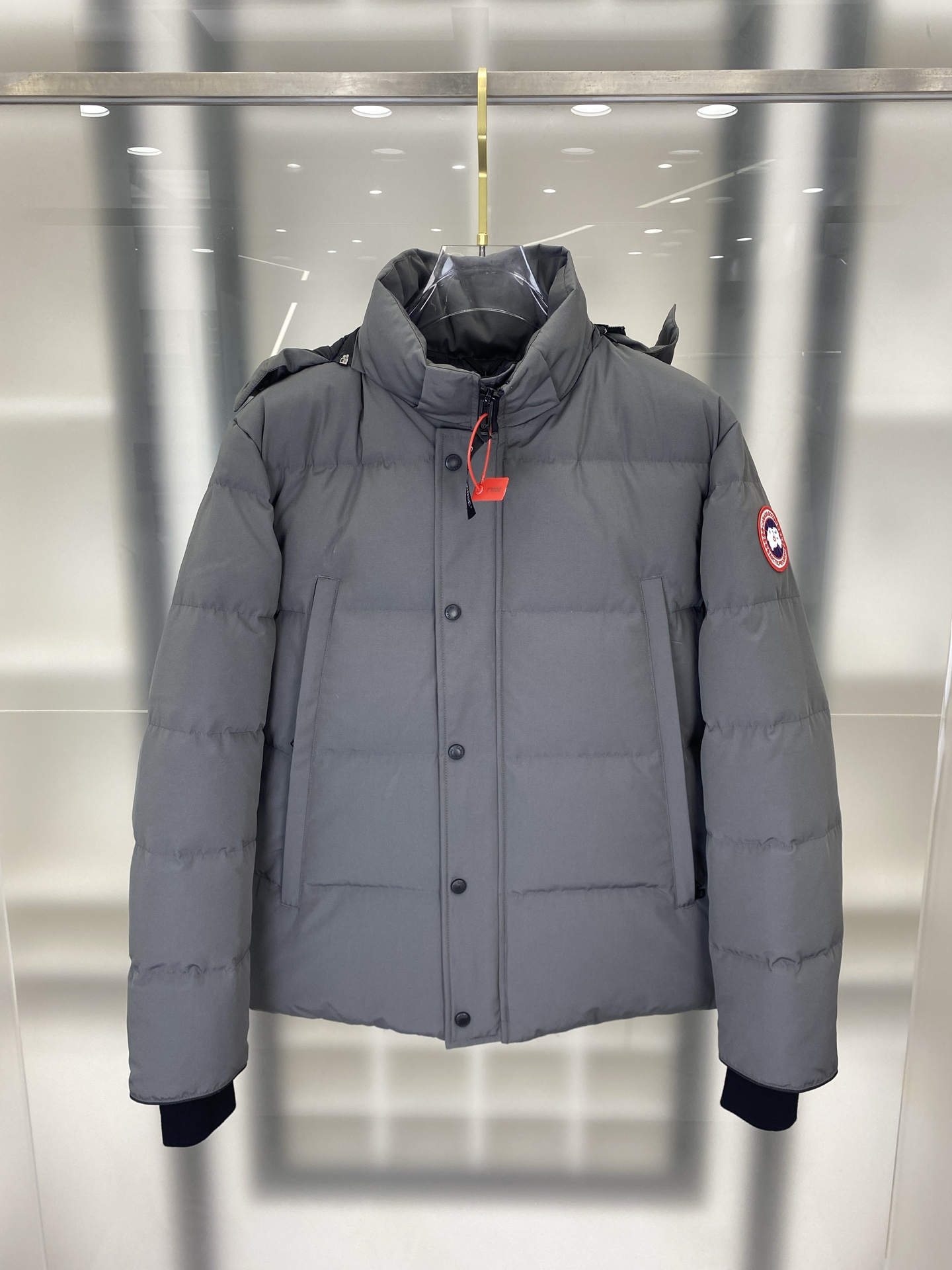Canada Goose Gray Stand Collar Puffer Jacket