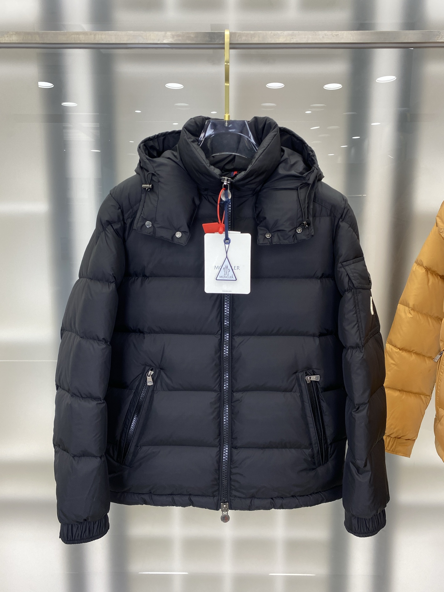 Moncler Black Hooded Puffer Jacket