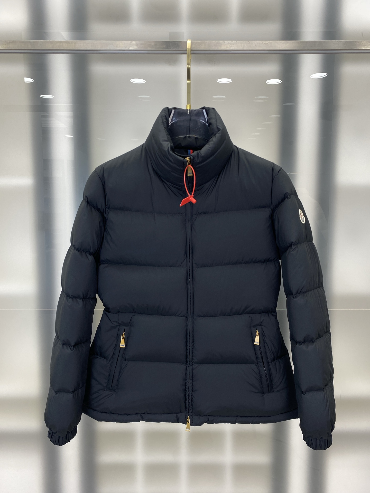 Moncler Black Stand Collar Puffer Jacket