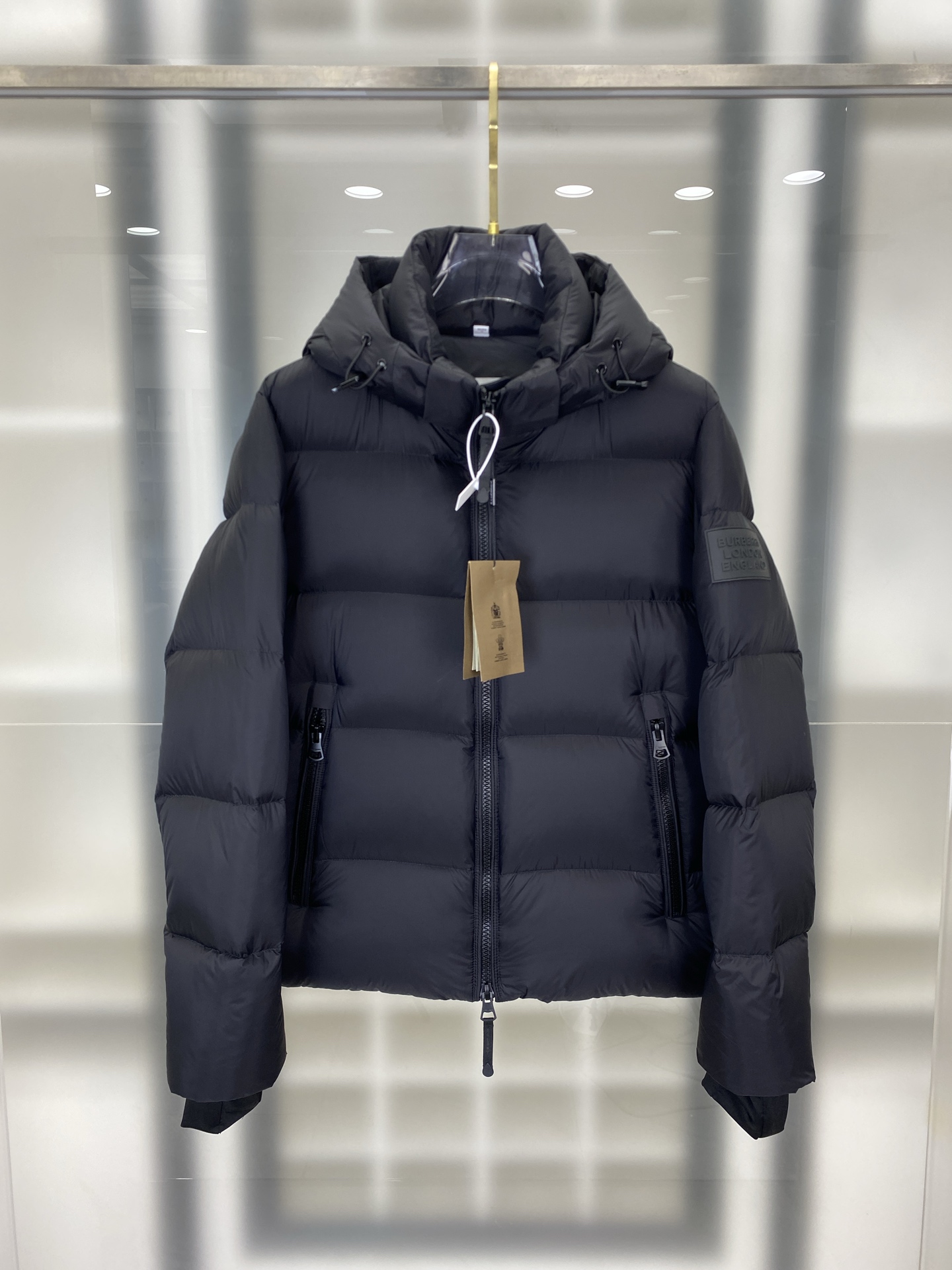 Burberry Black Hooded Puffer Jacket