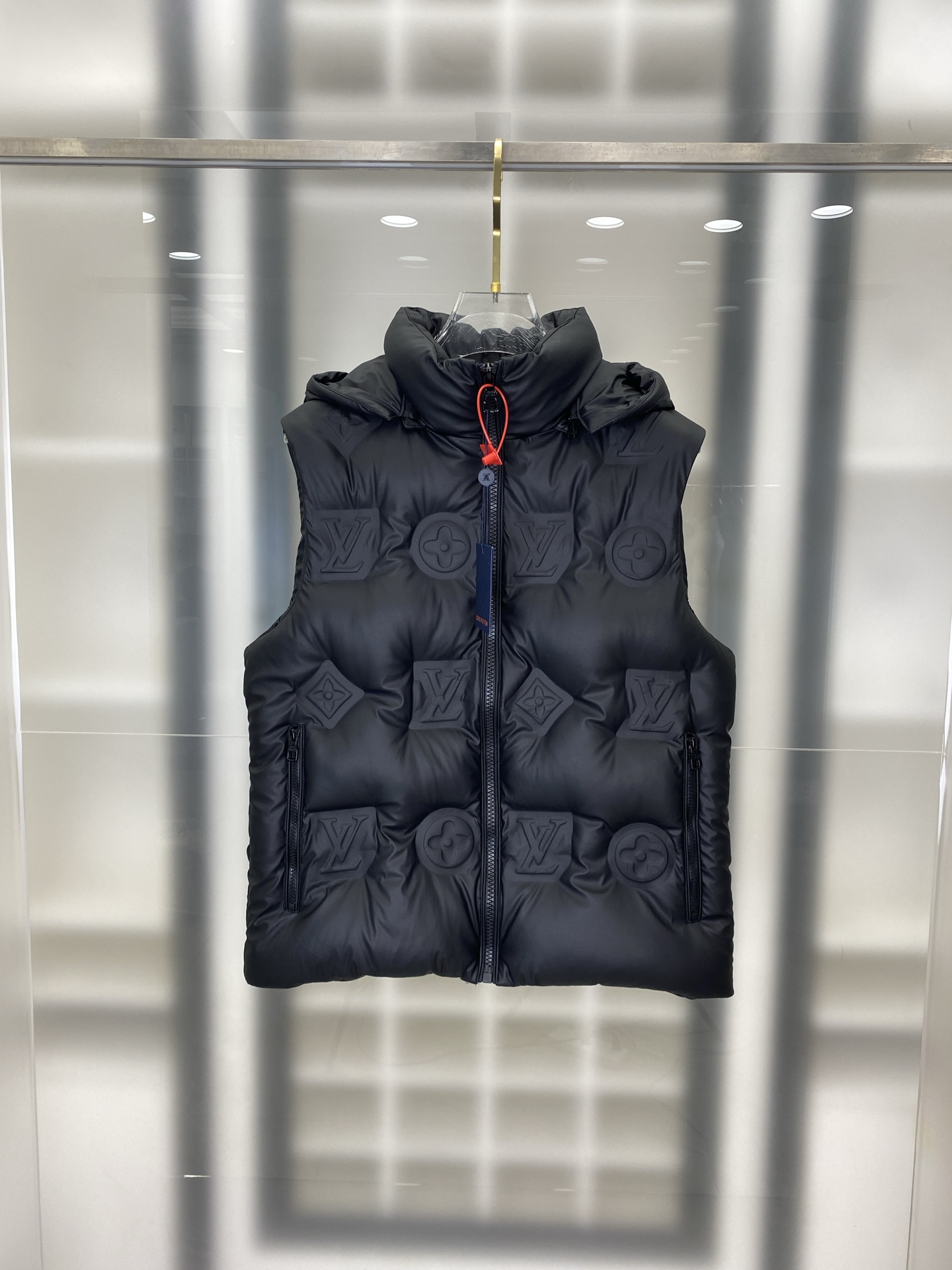 Louis Vuitton Black Logo Puffer Vest