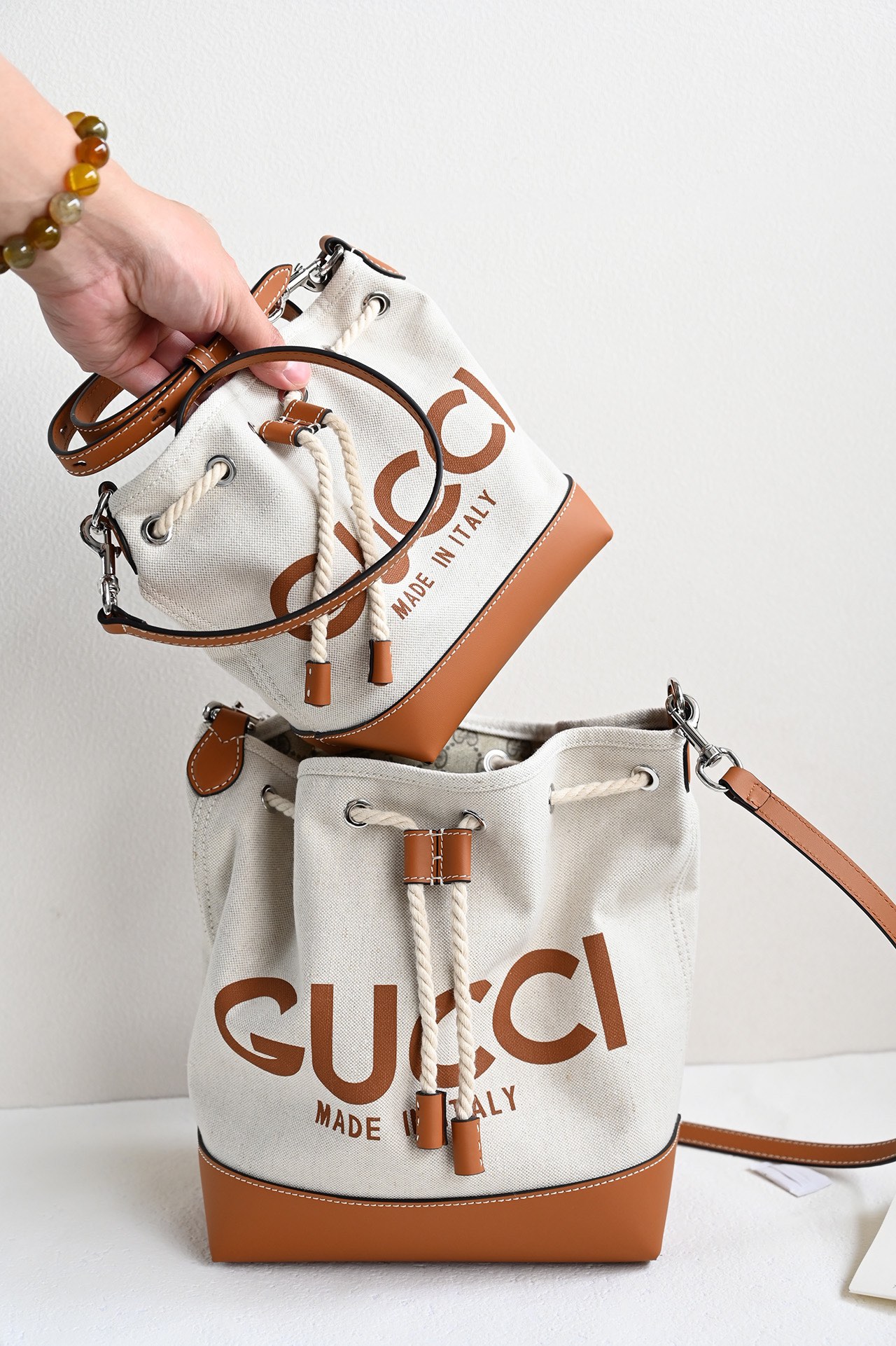 Gucci bucket bag size comparison chart